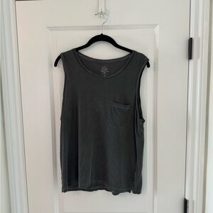 J Crew sleeveless tank (dark grey) - medium